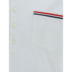Thom Browne White Cotton Polo Shirt
