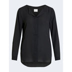 Vila Clothes Black Polyester Blouse
