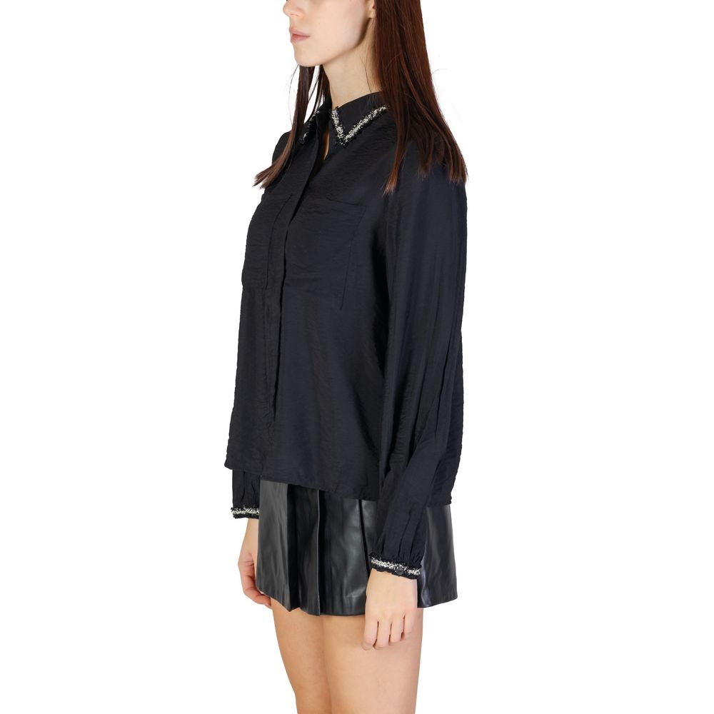 Vila Clothes Black Viscose Blouse
