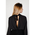 Sandro Ferrone Black Polyester Blouse