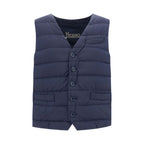 Herno Blue Polyamide Sleveless Jacket