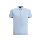 MooRER Light Blue Cotton Polo Shirt