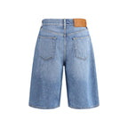 Jacob Cohen Blue Cotton Bermuda Shorts
