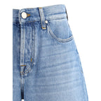 Jacob Cohen Blue Cotton Bermuda Shorts