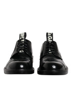 Dolce & Gabbana Black Patent Leather Derby Lace Up Formal Dress Shoes