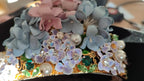 Dolce & Gabbana Gold Crystal Purple Hortensia Headband Crown Diadem