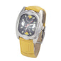 Chronotech Yellow Leather Watch