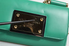 Dolce & Gabbana Emerald Green CalfskinLeather DG Logo Shoulder Bag