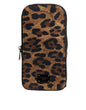 Dolce & Gabbana Brown Leopard Print Dauphine Leather Zip Around Wallet