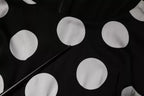 Dolce & Gabbana Black White Silk Polka Dots Sheath Midi Dress