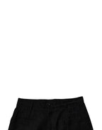 Dolce & Gabbana Black Cotton Casual Mid Waist Chino Shorts