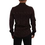 Dolce & Gabbana Bordeaux Silk Dress Shirt