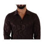 Dolce & Gabbana Bordeaux Silk Dress Shirt