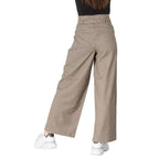 Only Beige Elastane Casual Pants