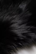 Dolce & Gabbana Black Fox Fur Neck Wrap Warmer Winter Scarf