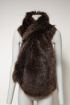 Dolce & Gabbana Brown Raccoon Fur Neck Warmer Winter Scarf