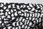 Dolce & Gabbana Black White Patterned Fringes Shawl Scarf