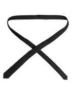 Dolce & Gabbana Black Circles Silk Adjustable Necktie Tie