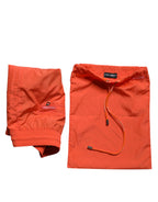Dolce & Gabbana Orange Polyester Beachwear Shorts 2Pc Swimwear