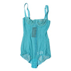 Dolce & Gabbana Blue Tulle Balconette Bra Bodysuit Underwear