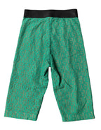 Dolce & Gabbana Green Logo Monogram Cropped Tights Underwear