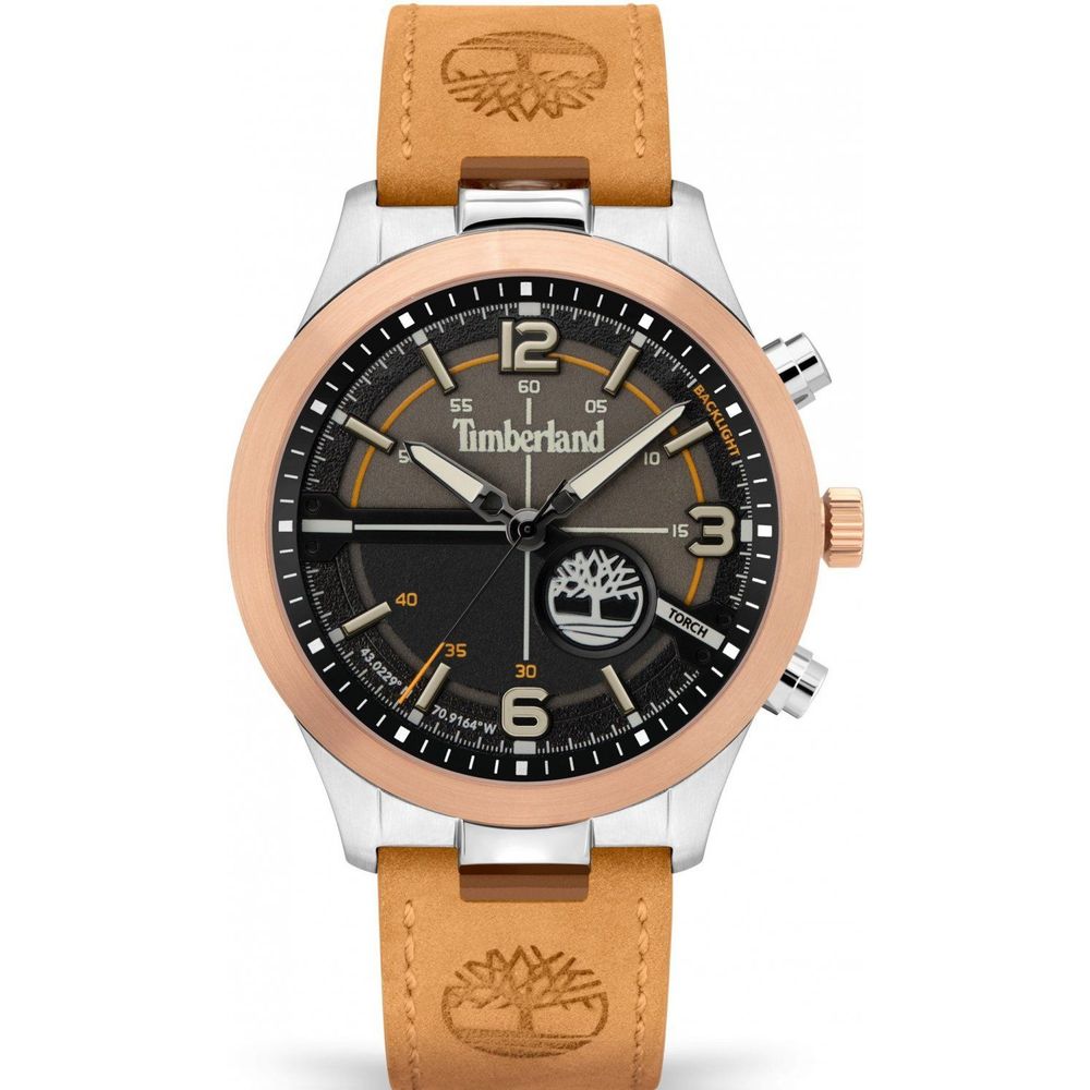 Timberland Brown Leather Dress Watch