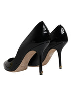 Dolce & Gabbana Black Patent Leather High Heels Pumps Shoes