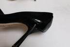 Dolce & Gabbana Black Patent Leather High Heels Pumps Shoes