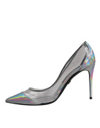 Dolce & Gabbana Multicolor Iridescent Pointed Toe Pumps Shoes