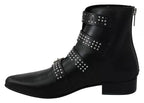 Dondup Black Fashion Buckled Zipper Ankle Boots Shoes