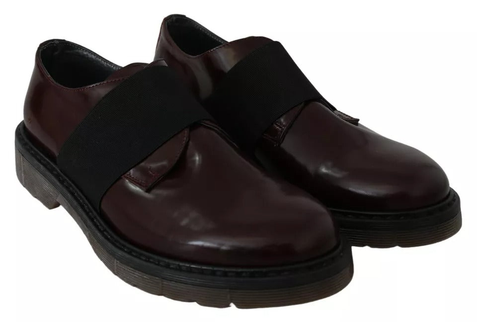 Dr. Martens Dark Brown Leather Elastic Strap Shoes