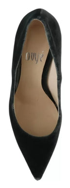 Ovyé Gray Velvet Dress Stiletto Pumps Shoes