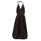 Bottega Veneta Brown Cotton Long Dress