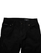 Dolce & Gabbana Black Cotton Stretch Skinny Men Denim Jeans