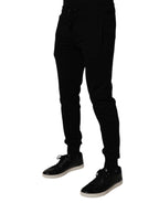 Dolce & Gabbana Black Cotton Jogger Sweatpants Pants