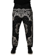 Dolce & Gabbana Black Bandana Cotton Skinny Denim Jeans