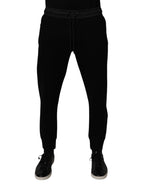 Dolce & Gabbana Black Cotton Blend Men Jogger Sweatpants Pants