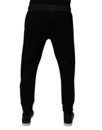 Dolce & Gabbana Black Cotton Blend Men Jogger Sweatpants Pants