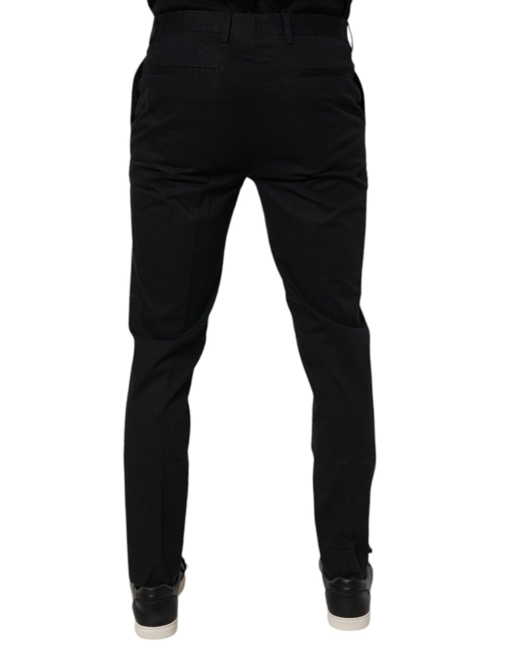 Dolce & Gabbana Black Cotton Stretch Skinny Dress Formal Pants