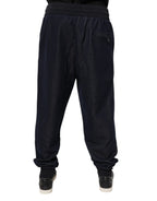 Dolce & Gabbana Black Jacquard Jogger Men Sweatpants Pants