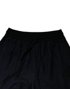 Dolce & Gabbana Black Jacquard Jogger Men Sweatpants Pants