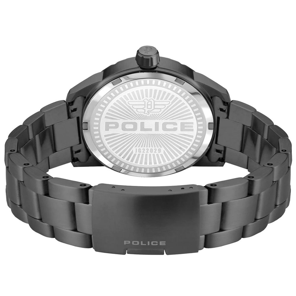 Police Black Stainless Steel Dress Watch