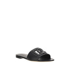 Dolce & Gabbana Black Calf Leather Bos Taurus Sandals