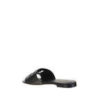 Dolce & Gabbana Black Calf Leather Bos Taurus Sandals