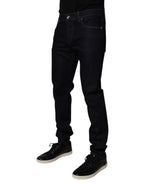 Dolce & Gabbana Black Cotton Stretch Men Skinny Denim Jeans