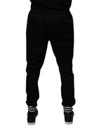Dolce & Gabbana Black Cotton Stretch Jogger Sweatpants Pants