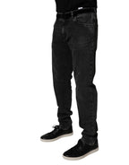 Dolce & Gabbana Black Cotton Stretch Men Skinny Denim Jeans