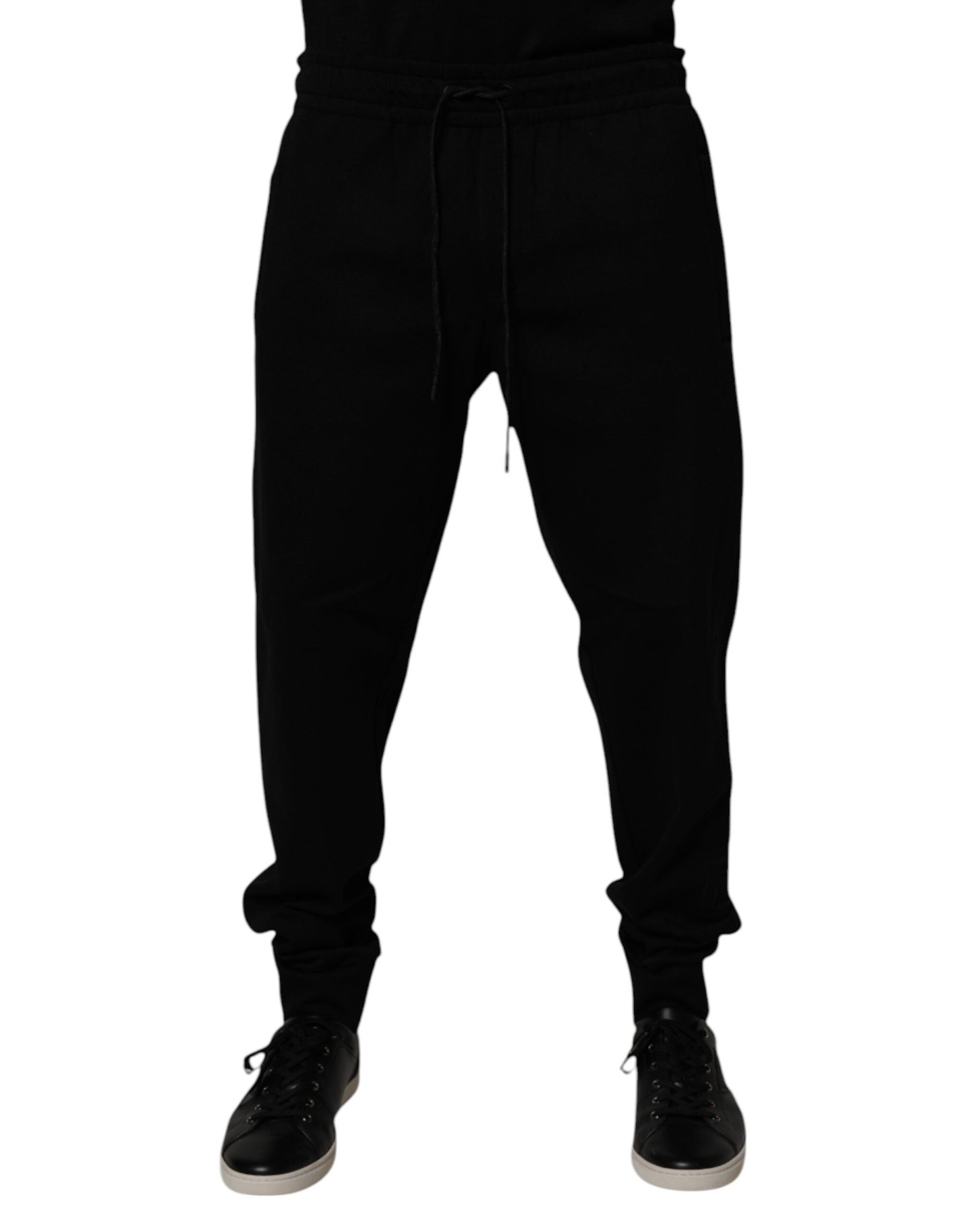 Dolce & Gabbana Black Cotton Blend Jogger Sweatpants Pants