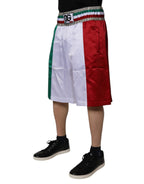 Dolce & Gabbana Multicolor Italia Polyester Bermuda Shorts