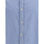 Deperlu Light Blue Cotton Pattern Shirt